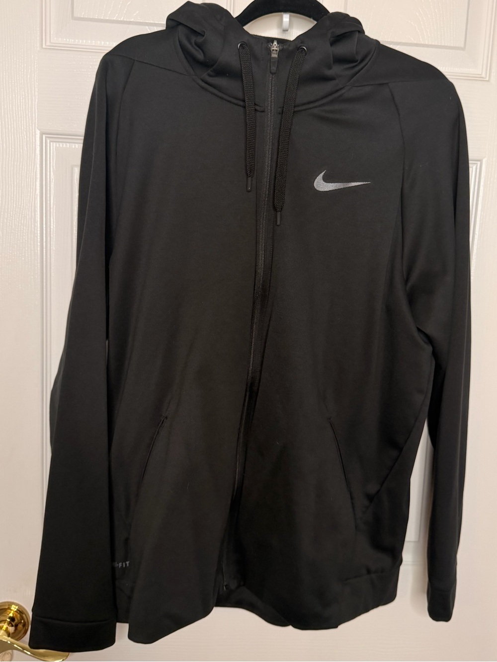 Nike Black Full‑Zip Hooded Performance Jacket